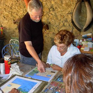 Pastel avec Gérard Billhot